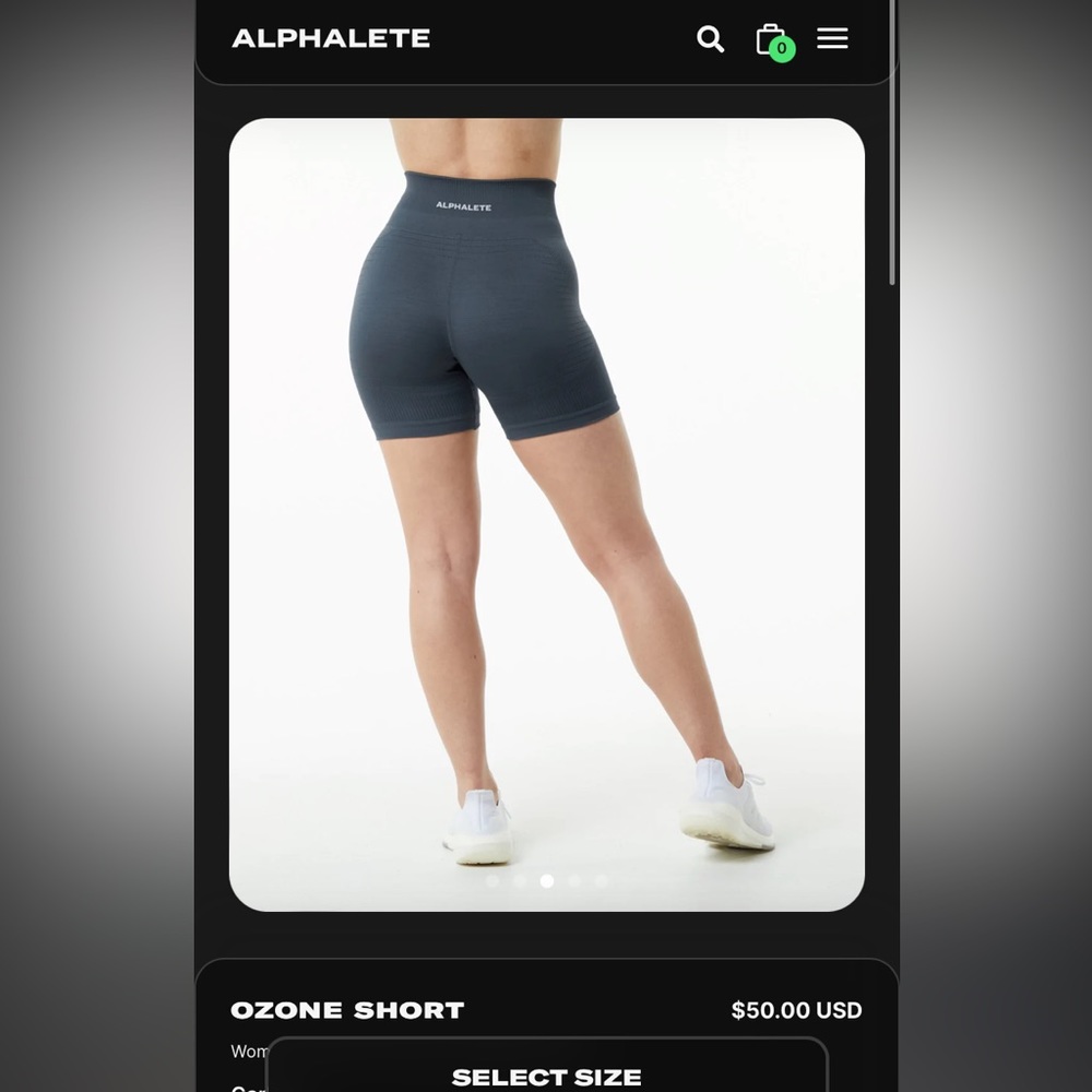 Alphalete Ozone short- carbon